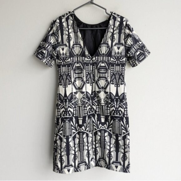 ASOS Aztec abstract print short sleeve mini dress - Picture 3 of 6